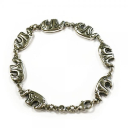 Tuotekuva Kalevala Koru Kalevankarhu ranneketju 20cm hopea