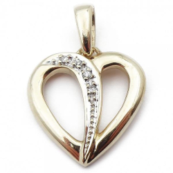 Tuotekuva Kultainen sydänriipus 0,02ct