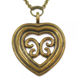 Tuotekuva Kalevala koru Utajärven sydän riipus pronssi 80cm