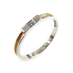 Tuotekuva Lapponia kaksivärinen 14K timanttisormus 0,01 ct, 16,5 mm, 1975