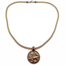 Tuotekuva Kalevala Koru Aurinkoleijona kaulakoru 44cm, pronssi