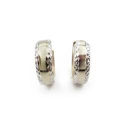 Tuotekuva Kultaiset korvarenkaat timanttileikkauksilla fl 5.5x12mm