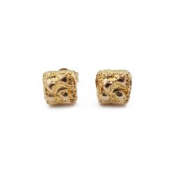 Tuotekuva Kultaiset neliön malliset korvakorut tapilla 6.5mm