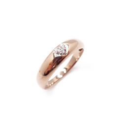 Tuotekuva Kultainen sydänsormus tim. 0,015ct 16,5mm