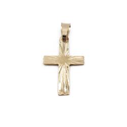 Tuotekuva Saurum timanttileikattu ristiriipus 10x17mm kulta