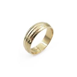 Tuotekuva Kultainen sormus raitakuviolla 6mm 17 1999 Kultajousi
