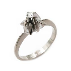 Tuotekuva Valkokultainen timanttisormus 0,05ct 17,5mm v.-70