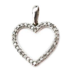 Tuotekuva Valkokultainen timantti sydänriipus 0,15ct