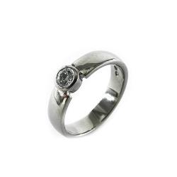 Tuotekuva 18K,Valkokultainen timanttisormus 0,10ct,16,25mm