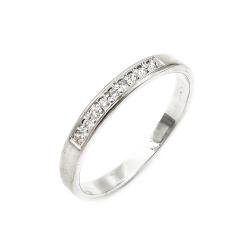 Tuotekuva Valkokultasormus tim. 0,027ct. halk.19-