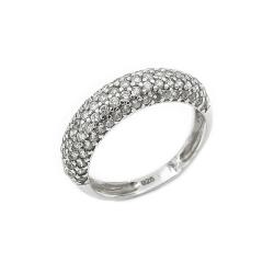 Tuotekuva Hopeasormus zirkoneilla halk.18mm