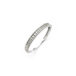 Tuotekuva Valkokultainen timanttisormus 0.06ct 15,0mm