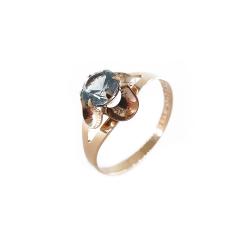 Tuotekuva Kultainen sormus,17.5 mm,sininen kivi