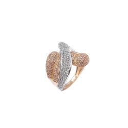 Tuotekuva Kulta-/valkokulta sormus 18mm zirk.