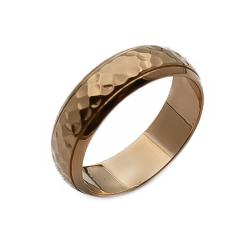 Tuotekuva Kultainen kihlasormus taottu kuvio