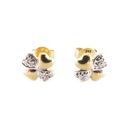 Tuotekuva Kultaiset korvanapit, neliapilat timanteilla yht.0.02ct