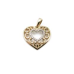 Tuotekuva Kultainen filigraani timanttisydänriipus 0.04ct