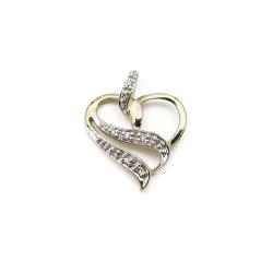 Tuotekuva Kultainen timanttisydänriipus 0.03ct