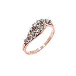 Tuotekuva Kultainen tim.sormus 0,01ct 18mm