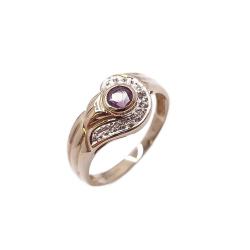 Tuotekuva Kultainen ametisti tim.sormus v.-93 0,015ct