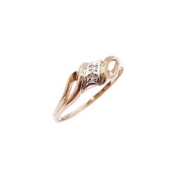 Tuotekuva Kultainen tim.sormus 0,01ct 18mm