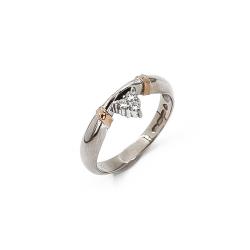 Tuotekuva Valkokultainen timantti sormus 3 x 0.01ct
