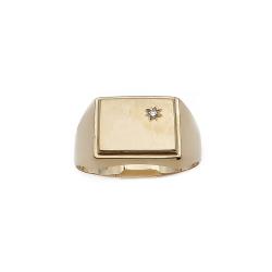 Tuotekuva Kultainen kantasormus timantilla 0,005ct 20,5mm