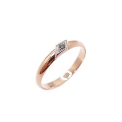 Tuotekuva Kultainen sininen timanttisormus 17,5mm 0,01ct