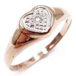 Tuotekuva Timantti-sydänsormus 0,005ct  koko18,25