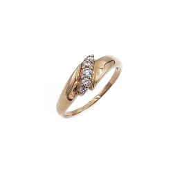Tuotekuva Kultainen timanttisormus 5kpl yht. 0.11ct 2x0.015 2x0.02+0.04ct 15,5mm