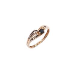 Tuotekuva Kultainen safiiri-timanttisormus 0.005ct 16.5 1989