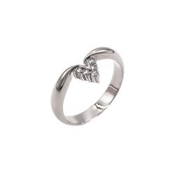 Tuotekuva Valkokultainen V-mallinen timanttisormus 5kpl yht. 0.10ct 17.5 Ailio Einari 1999