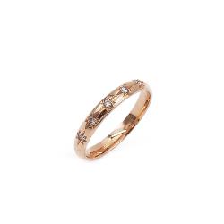 Tuotekuva Kultainen Kohinoor timanttisormus tähti-istut. 5x0.02ct yht.0.10ct 19 3.5mm