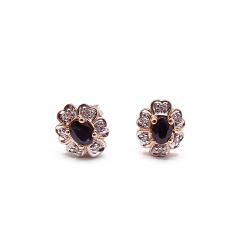 Tuotekuva Kultaiset sinisafiiri-timanttikorvakorut 0,12ct