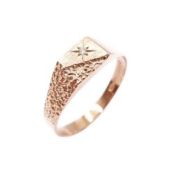 Tuotekuva Kultainen kantasormus 22,5mm tim. 0,01ct v.-84