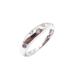 Tuotekuva Valkokultainen timanttisormus 0,12ct 15,5mm