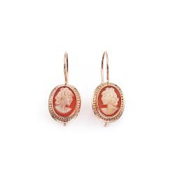 Tuotekuva Kultaiset Camee korvakorut koukulla 6x8mm 1989 TS