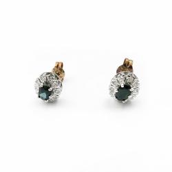 Tuotekuva Kultaiset safiiri timanttikorvakorut 0.10ct