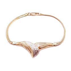 Tuotekuva Kultainen rannekoru timanteilla 0,09ct 18cm