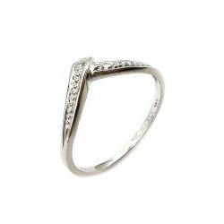 Tuotekuva Valkokultainen timanttisormus 0,01ct 16,25mm