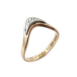 Tuotekuva 18k Timanttisormus aalto 0,015ct 15mm