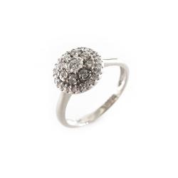 Tuotekuva Valkokultainen timanttisormus,0,21ct, 16,75mm
