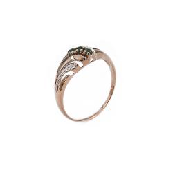 Tuotekuva Kultainen smaragdi-timanttisormus 2kpl yht. 0.01ct 19 TA