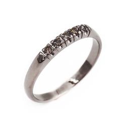 Tuotekuva Valkokultainen kelt. timanttirivisormus 5kpl yht. 0.125ct 16.75 2015 TTa