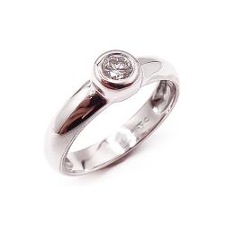 Tuotekuva Valkokultainen timanttisormus 0,1ct 16mm