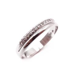 Tuotekuva Valkokultainen timanttisormus 15x0,005ct 17,5mm