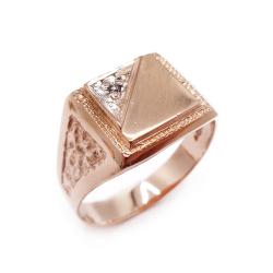 Tuotekuva Kultainen kantasormus timantilla 0,01ct 22.5mm v.-97