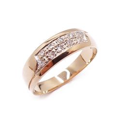 Tuotekuva Kultainen timanttisormus 0,10ct 16,5mm