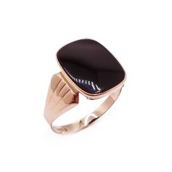 Tuotekuva Kultainen kantasormus Onyx 21,5mm v.-81