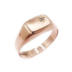 Tuotekuva Kultainen kantasormus tim. 0,01ct 21mm v.-85